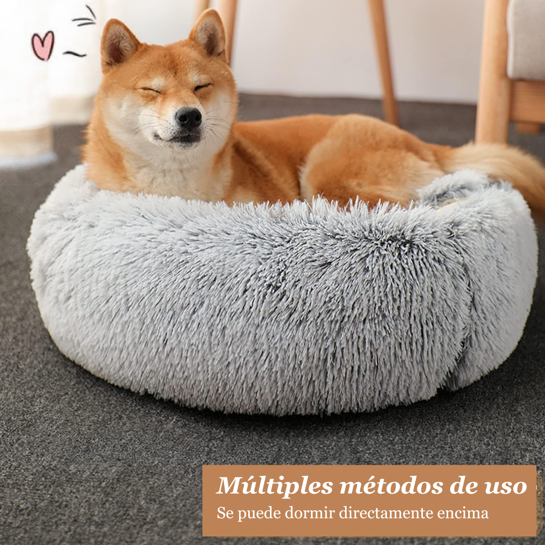 Cama Cueva Suave Tipo Igloo para Perros y Gatos – Acolchada y Antideslizante