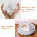 Cama Cueva Suave Tipo Igloo para Perros y Gatos – Acolchada y Antideslizante